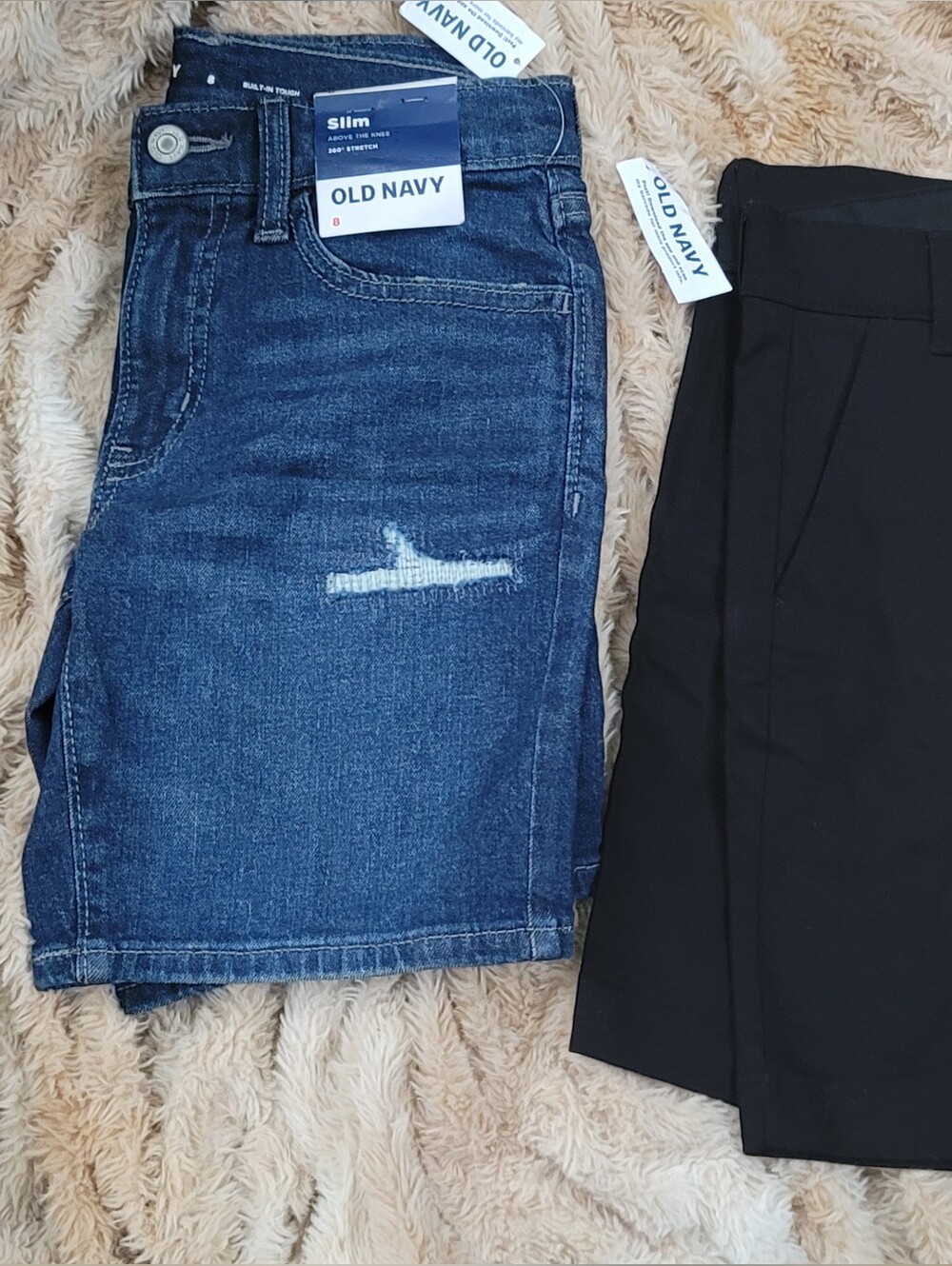 2 PAIRS NWT OLD NAVY BOYS SHORTS 8 SLIM